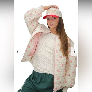 NWT Precious Petals Quilted Jacket